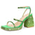 GIGIFOX Shiny Crystals Women Sandals Platform Chunky High Heel Ankle Strap Buckle Strap Shoes Sexy Elegant Dress Party Sandals - Evallys.com