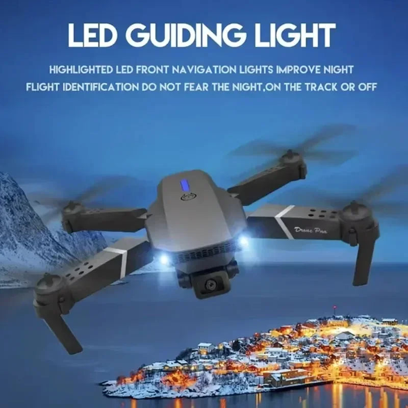 2024 E88Pro RC Drone 4K Professinal With 3 Battery 1080P Wide Angle HD Camera Foldable Helicopter WIFI FPV Height Hold Gift Toy - Evallys.com