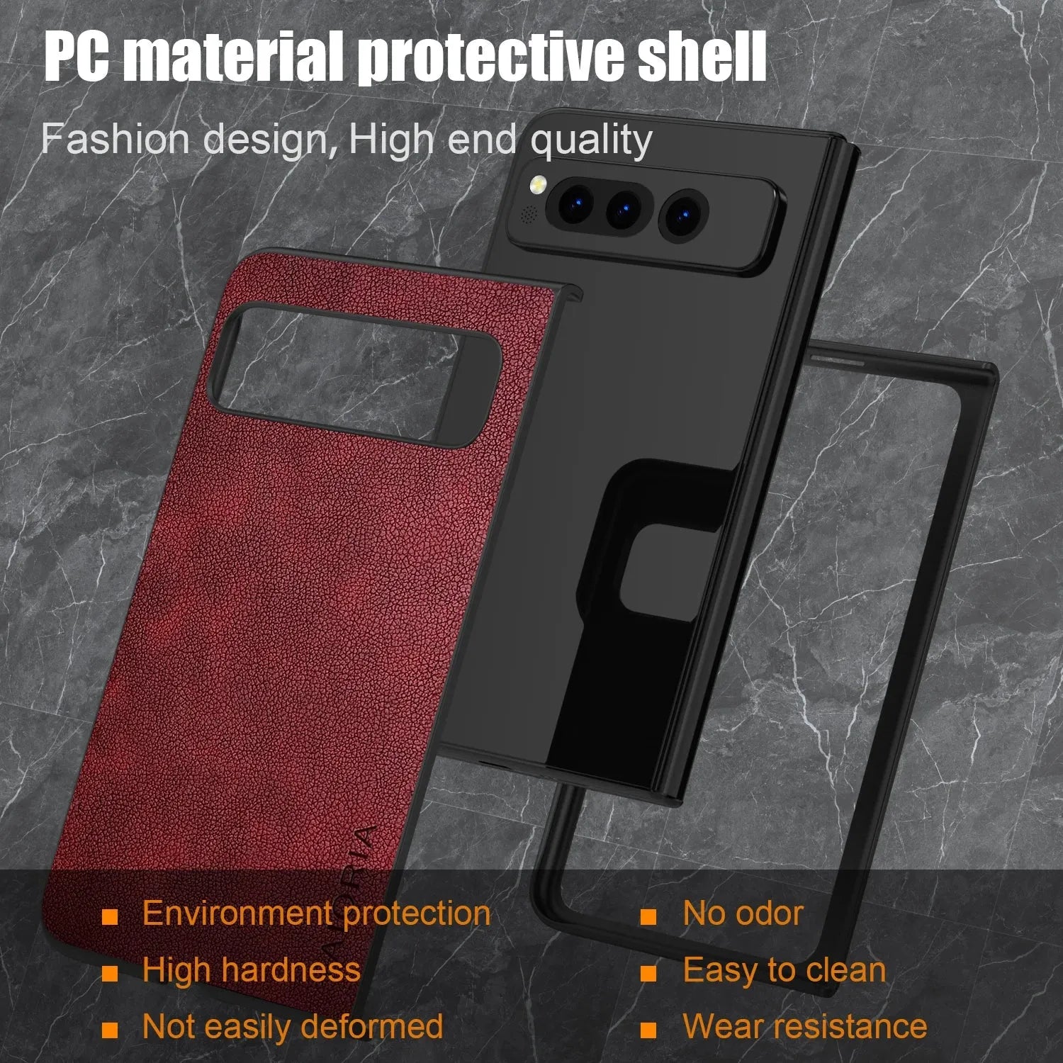 PU Leather Case for Google Pixel Fold 5G simply Business style Hard PC with PU 2in1 material - Evallys.com