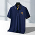 Men's Business Casual Short Sleeved Embroidered Solid Color Polo Shirt Fashionable Breathable Comfortable Summer Versatile Top - Evallys.com