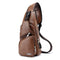 Men’s PU Leather Chest Bag – USB Charging Travel Crossbody Messenger - Evallys.com