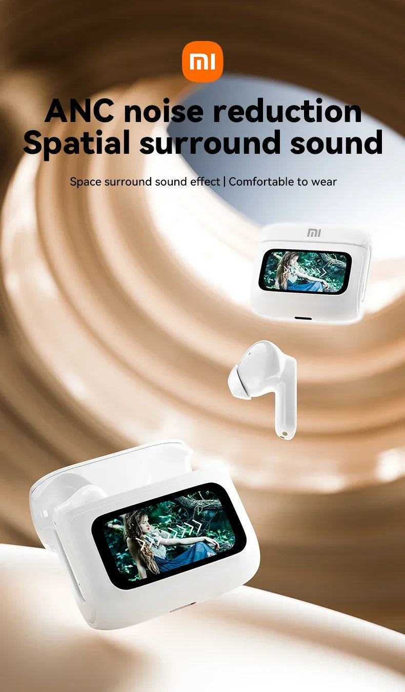 Xiaomi ANC Wireless Earbuds Bluetooth Earphone Touch Screen airpods Control Active Noise Reduction In Ear Headphone Bulit in Mic - Evallys.com