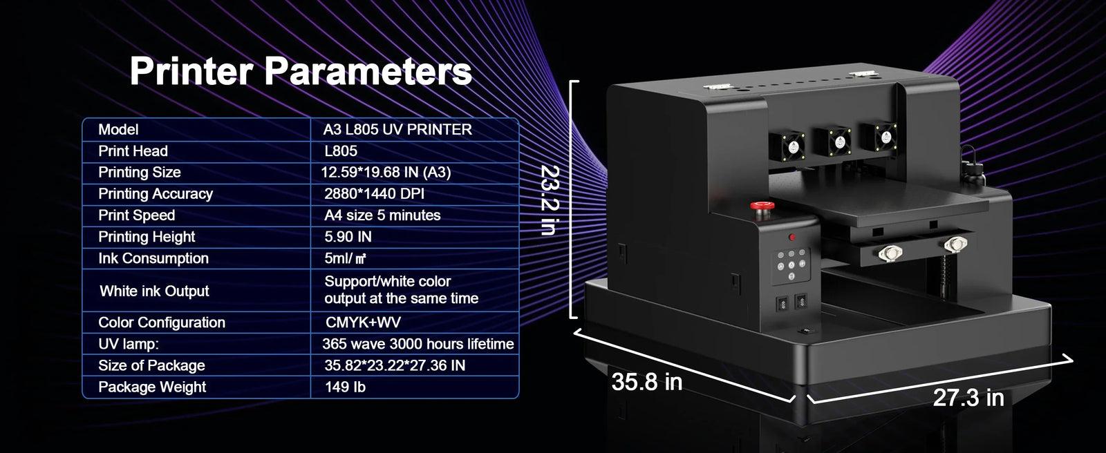 A3 UV DTF Printer/A3 XP600 DTF Printer/A4 L805 DTF Printer Printing Machine For T-shirt For Metal Wooden Direct Transfer Printer - Evallys.com
