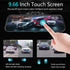 10 Inch Mirror Camera for Car Touch Screen Video Recorder Rearview Mirror Dash Cam Front and Rear Camera Mirror DVR Black Box - Evallys.com