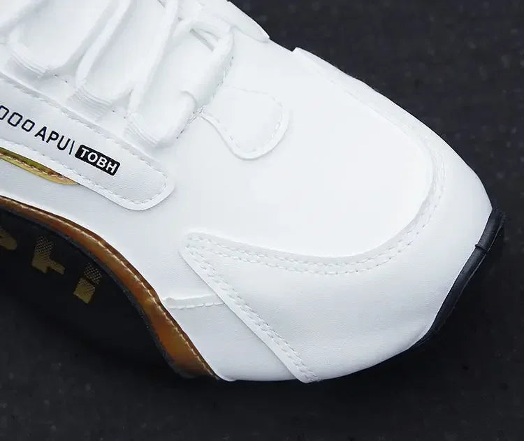 Men's PU Leather Waterproof Sneakers Casual Sports Shoes Men Lightweight Breathable Flat Non-slip Tenis Shoes Zapatillas Hombre - Evallys.com