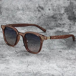 Sunglasses for Men Women's Trendy Retro Wood Grain Polarized UV Protection Eyewear Cycling Outdoor Street Photography - Evallys.com