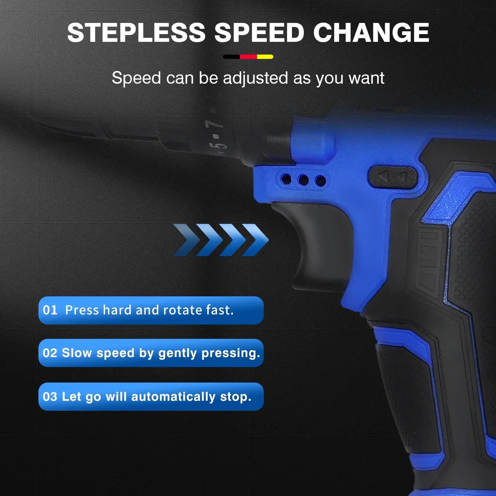 21V Cordless Power Drill,Handheld Screwdriver Drill Set with 25+1 Torque Setting,1.5AH Li-ion Battery&Fast Charger,2-Gear Drill - Evallys.com