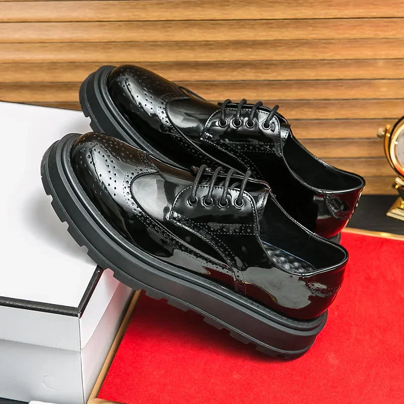 Green Patent Leather Oxford Shoes – Men’s Formal Business Dress Shoes - Evallys.com