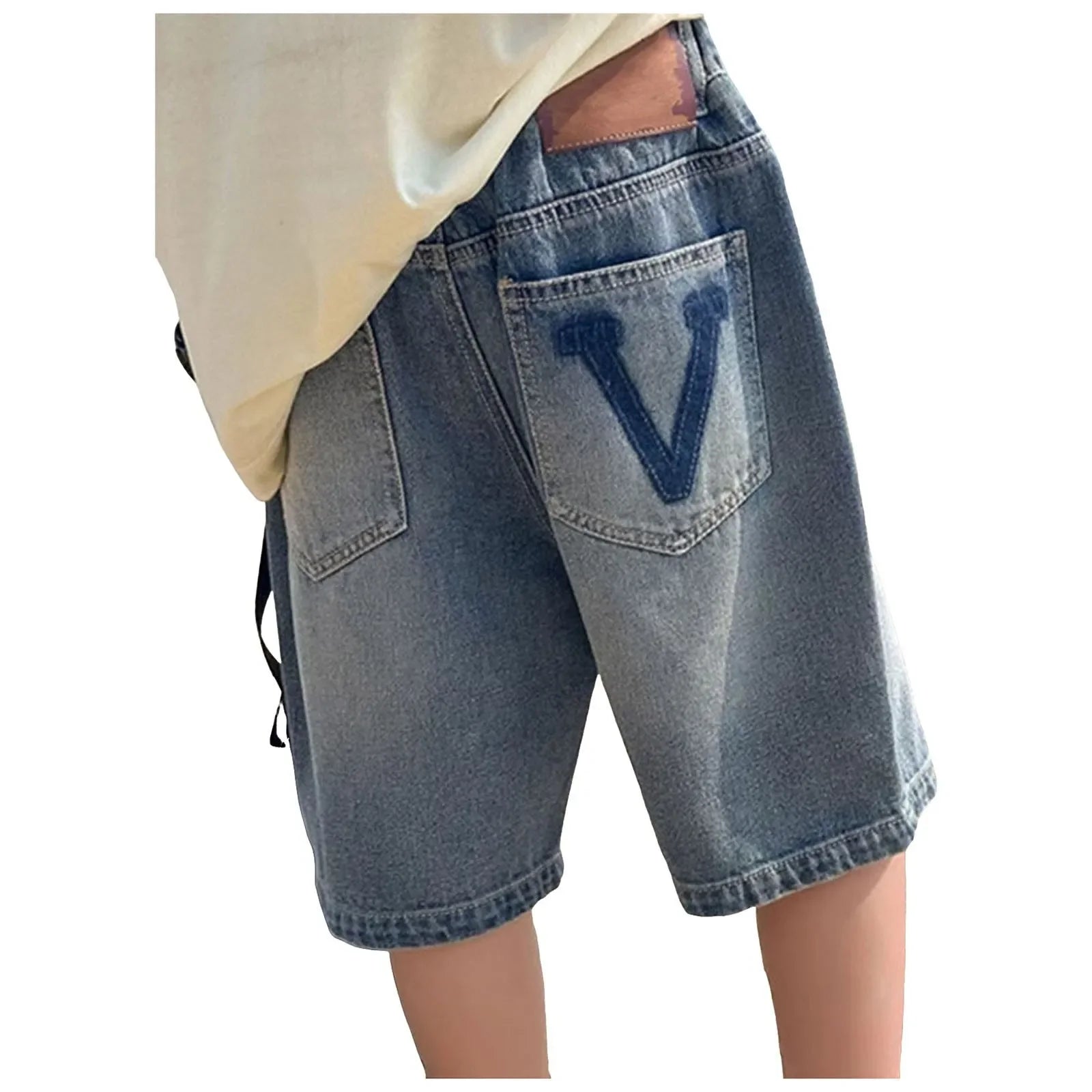 Long Shorts Boys Denim Shorts Boys Straight Jeans Shorts Summer Casual Shorts With Pocket Boys' Shorts Thin Kids Shorts 8 9 - Evallys.com