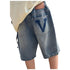 Long Shorts Boys Denim Shorts Boys Straight Jeans Shorts Summer Casual Shorts With Pocket Boys' Shorts Thin Kids Shorts 8 9 - Evallys.com