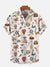 2024 Fashion Men's Hawaiian shirts Mexican Style Colorful Graffiti Art Poster Prints Short Sleeve Shirt Hawaii style clothing - Evallys.com