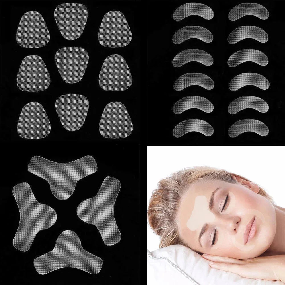 135-12pcs Thin Face Stickers EVA Anti-Wrinkle Anti-aging Patches Forehead Lift Tapes Beauty Skin Lift Up Unisex Skin Care Tool - Evallys.com