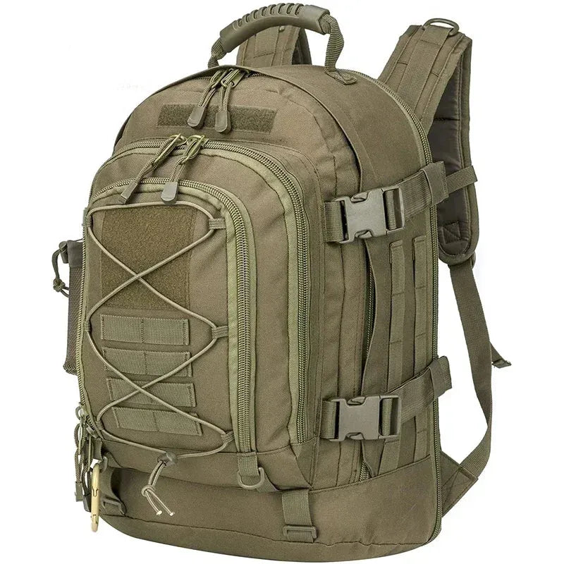 LQARMY 60L Military Tactical Backpack Army Molle Assault Rucksack Outdoor Travel Hiking Rucksacks Camping Hunting mochila hombre - Evallys.com