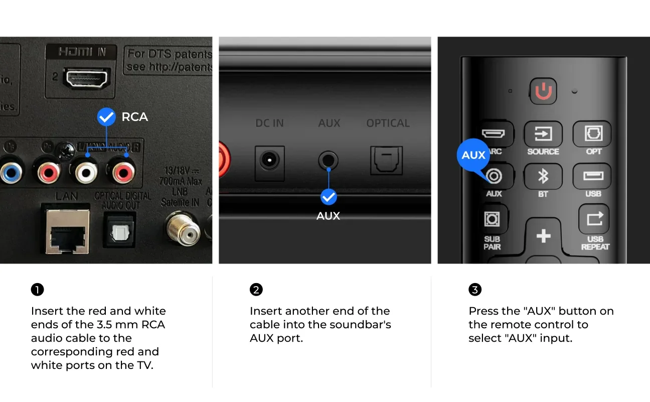 ULTIMEA 7.1 Surround Sound Bar with 2 Surround Speakers & 6.5