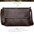 Crazy Horse Leather Men's Shoulder Bag Genuine Leather Small Bag Crossbody Cowhide Bag for Man High Quality Men Satchel Bags - Evallys.com