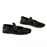 Women’s Square Toe Ballet Flats – Bow Mary Jane Summer Commuter Shoes - Evallys.com