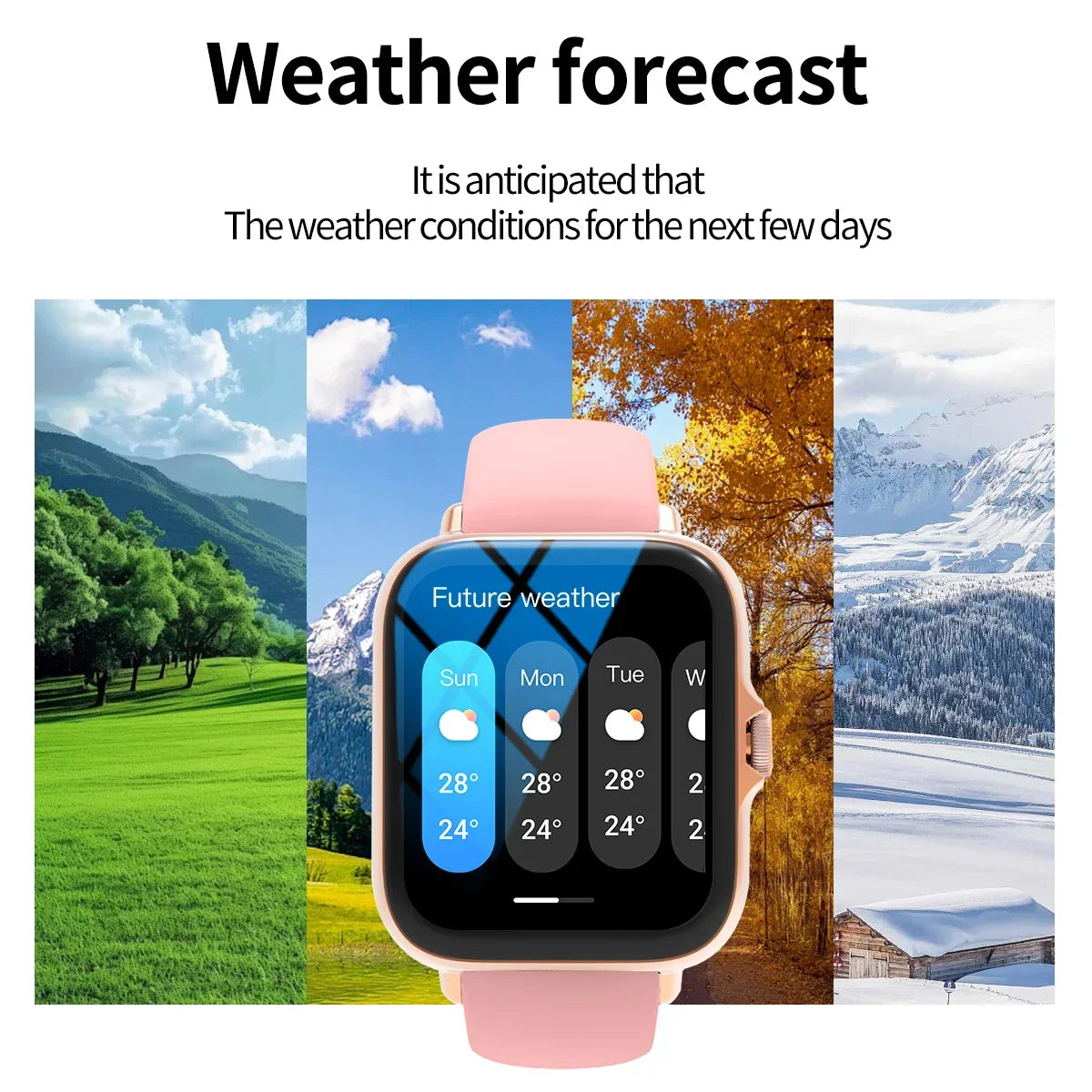 Hot Smart watch, wireless call/wireless music, message reminder,custom dial wallpaper and other functions, unisex - Evallys.com