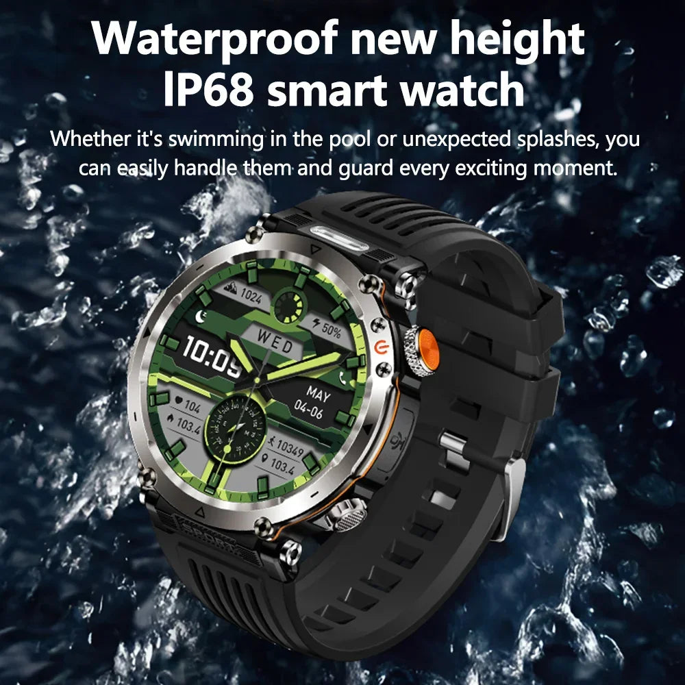 1.7-Inch Display 600mAh Large Battery Outdoor Smartwatch with Sport mode Heart Rate Bluetooth Call Smart Watch For Men 2025 NEW - Evallys.com