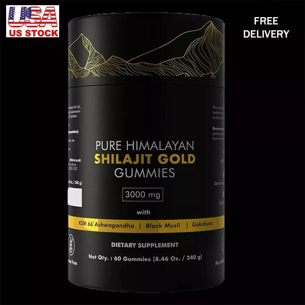 Himalayan Shilajit Gummies 3000mg with Ashwagandha & Gokshura