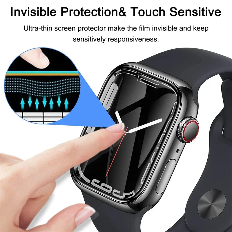 3D Film Screen Protector For Apple Watch ultra 49mm Serie 7/8 41mm 45mm 42/38mm (Not Tempered Glass) iwatch 6 5 4 3 Se 40mm 44mm - Evallys.com