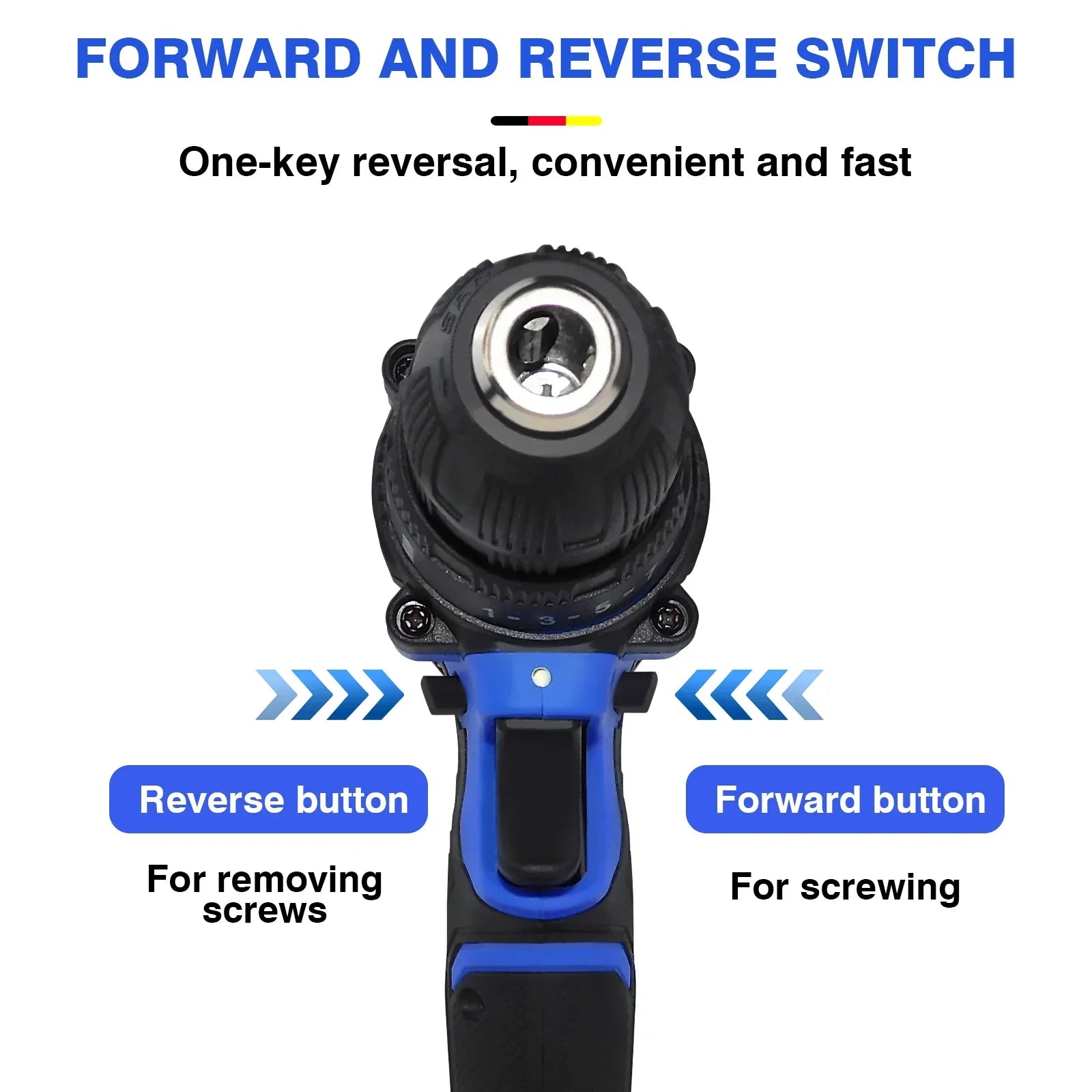 21V Cordless Power Drill,Handheld Screwdriver Drill Set with 25+1 Torque Setting,1.5AH Li-ion Battery&Fast Charger,2-Gear Drill - Evallys.com