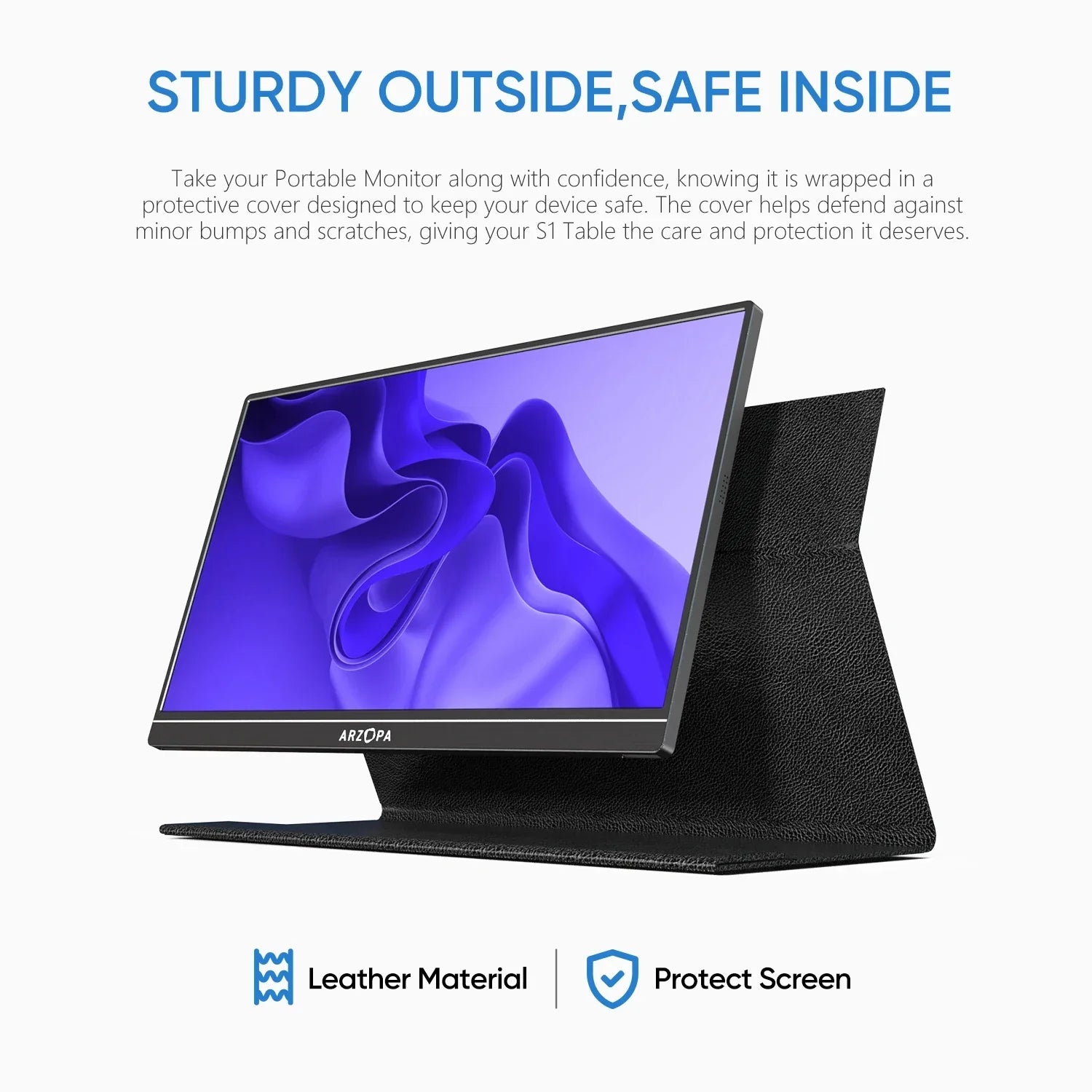 ARZOPA 1080P Portable Monitor 15.6 inch Monitors for Laptop MAC Switch Xbox Phone ps4 PC USB C HDMI-Compatible Computer Display - Evallys.com