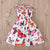 Children Girl Dress Summer Elegant Sling Princess Dresses Flower Print Kids Beach Sundress Casual Cotton Baby Girl Clothing - Evallys.com
