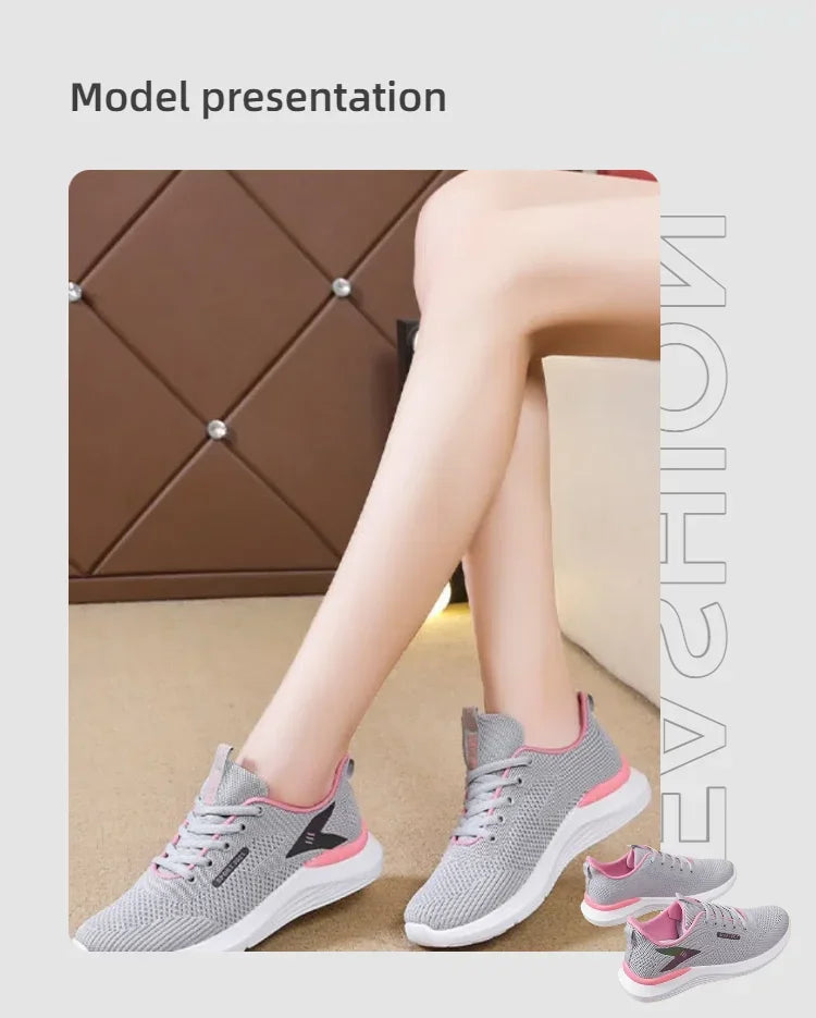 Women’s Soft Sole Sneakers – Breathable Anti-Slip Casual Running Shoes - Evallys.com