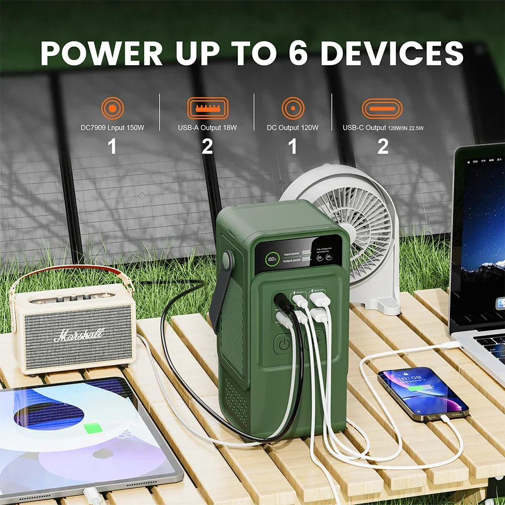200W Portable Power Bank – 192Wh LiFePO4 Solar Generator for Camping