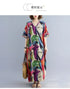 Vintage Cotton Summer Maxi Dress – Harajuku Floral Beachwear - Evallys.com