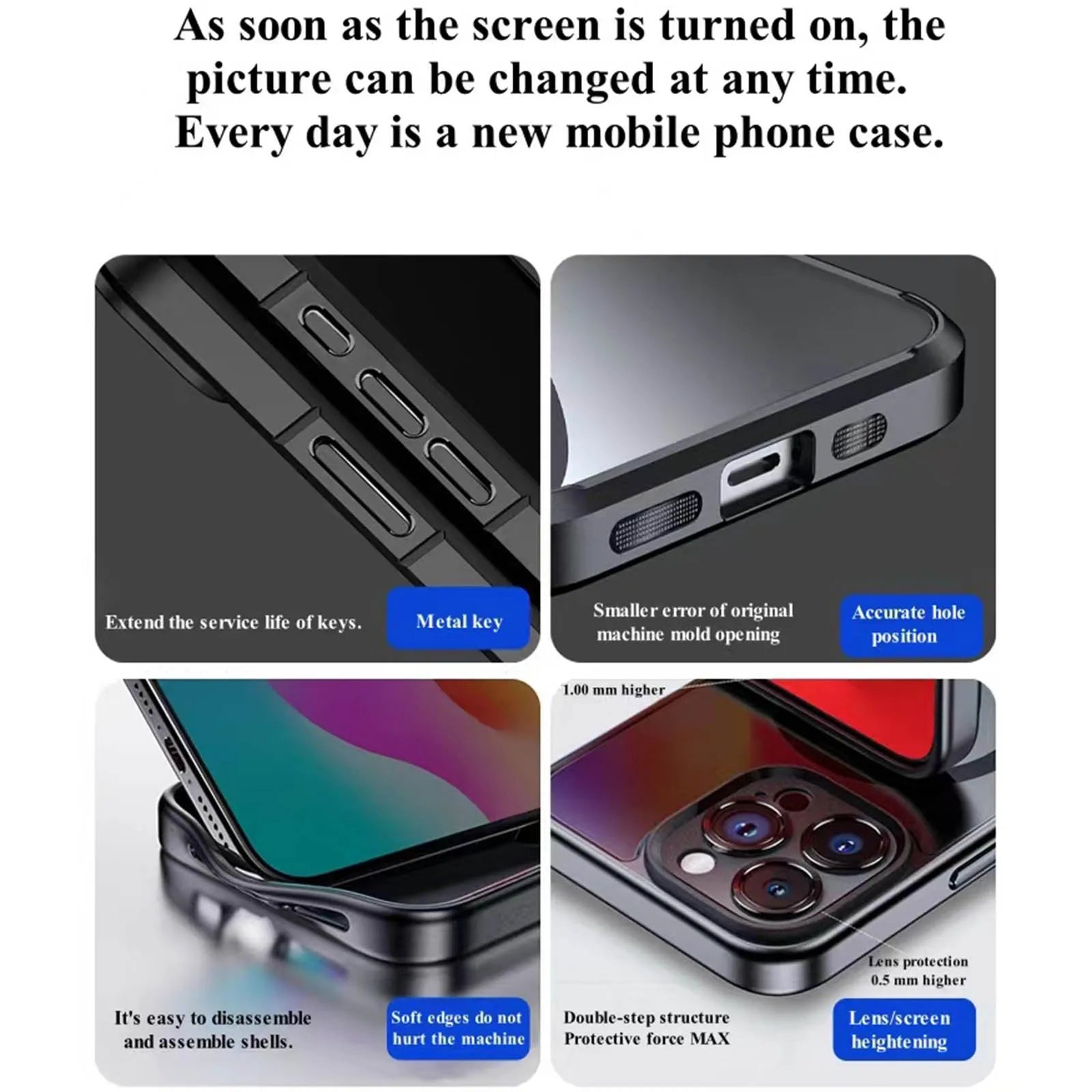 Compatible With Iphone 11 Case And Screen Protector Smart Photo Rear Projection Diy Phone Compatible With Iphone 13 Case Pro - Evallys.com # #