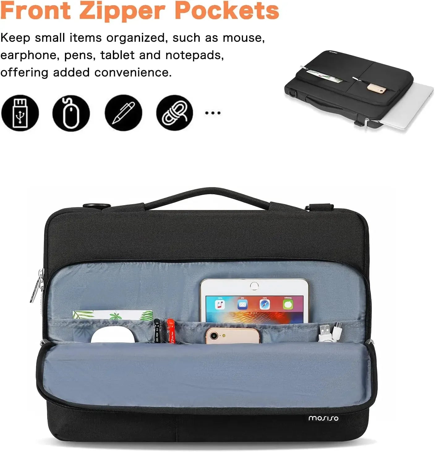 Laptop Shoulder Bag for 2024 2023 Macbook Air Pro 13 13.3 14 15 16 inch M1 M2 M3 Notebook Mac Acer Asus HP Briefcase Sleeve Case - Evallys.com