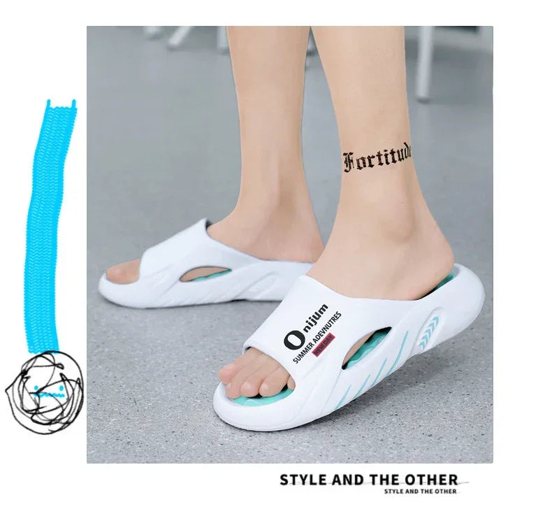 2024 Men’s Massage Slippers – Comfortable EVA Slides for Indoor & Outdoor - Evallys.com