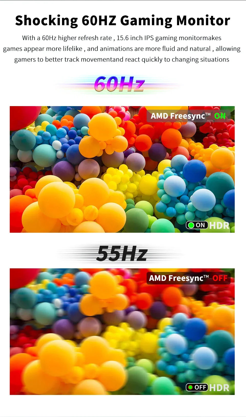 HGFRTEE 15.6inch Portable Monitor FHD-IPS Panel Second Screen for Laptop Gaming Extended Display with Type C HDMI - Evallys.com
