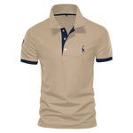 AIOPESON Embroidery 35% Cotton Polo Shirts for Men Casual Solid Color Slim Fit Mens Polos New Summer Fashion Brand Men Clothing - Evallys.com