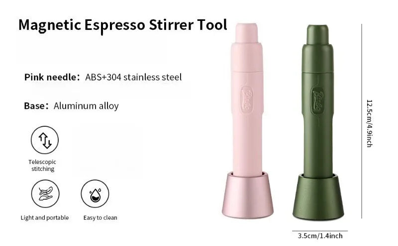 Retractable WDT Espresso Tool  Stirrer Stainless Steel Needles Barista Coffee Distributor Black Espresso Maker Tools