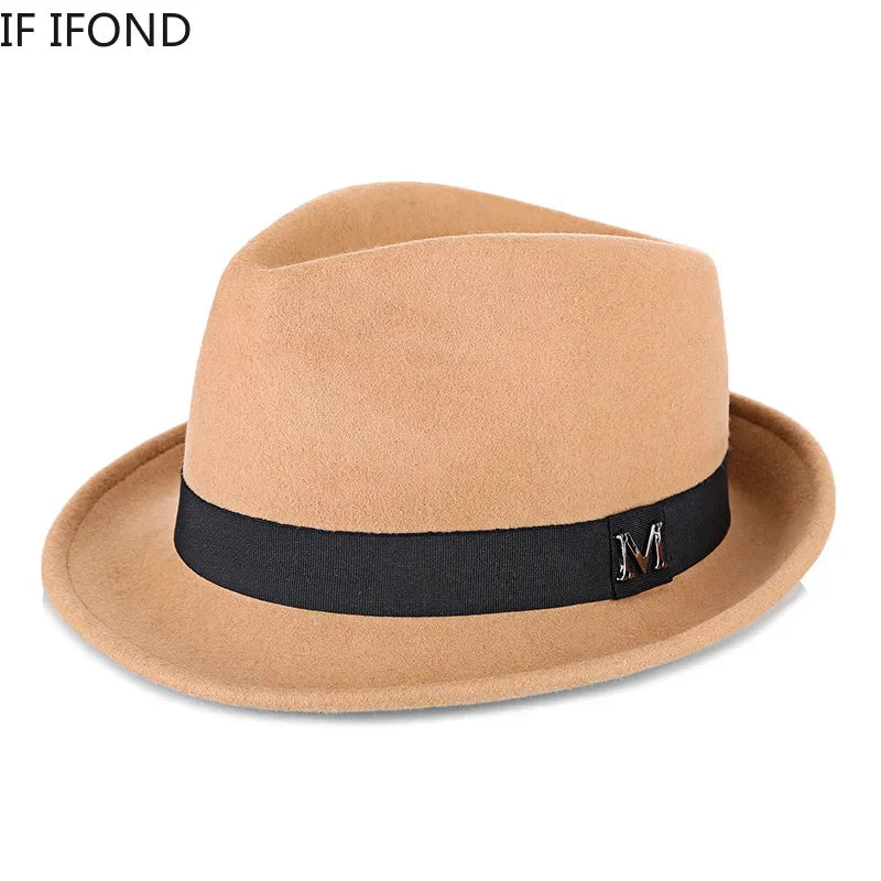 Men's Wool Fedora Hat – Winter Warm Felt Jazz Cap for Parties - Evallys.com