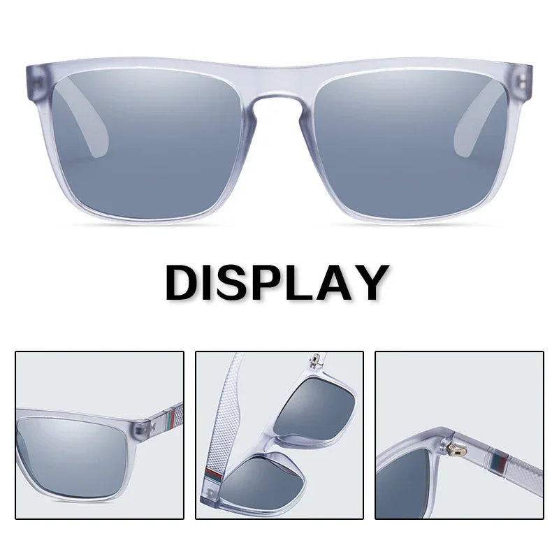 Fashion Square Vintage Polarized Sunglasses Men Women Retro Driving Fishing Sun Glasses UV400 Eyewear - Evallys.com