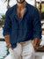 Casual Breathable Loose Cotton Linen Shirt Mens Spring Autumn Leisure Solid Color Cardigan Tops Men Vintage Button Lapel Shirts - Evallys.com