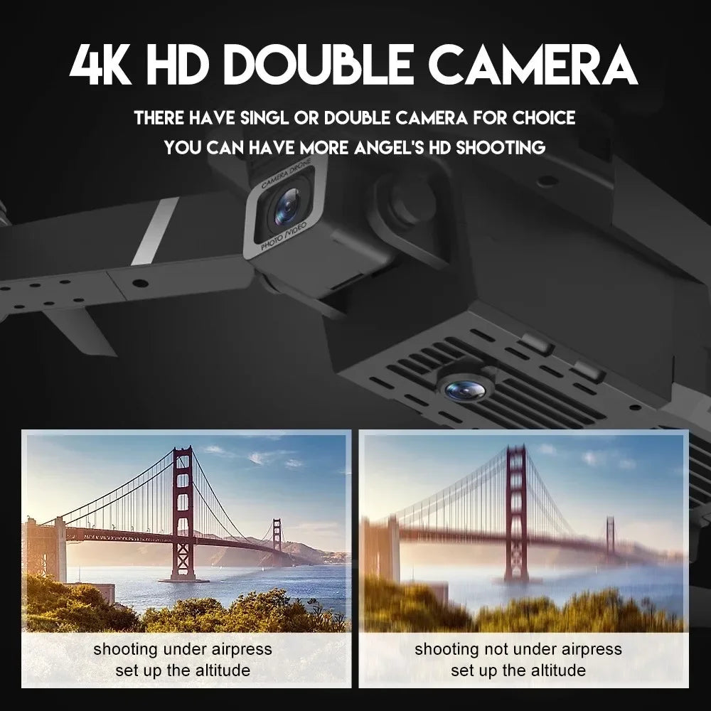 2024 E88Pro RC Drone 4K Professinal With 3 Battery 1080P Wide Angle HD Camera Foldable Helicopter WIFI FPV Height Hold Gift Toy - Evallys.com