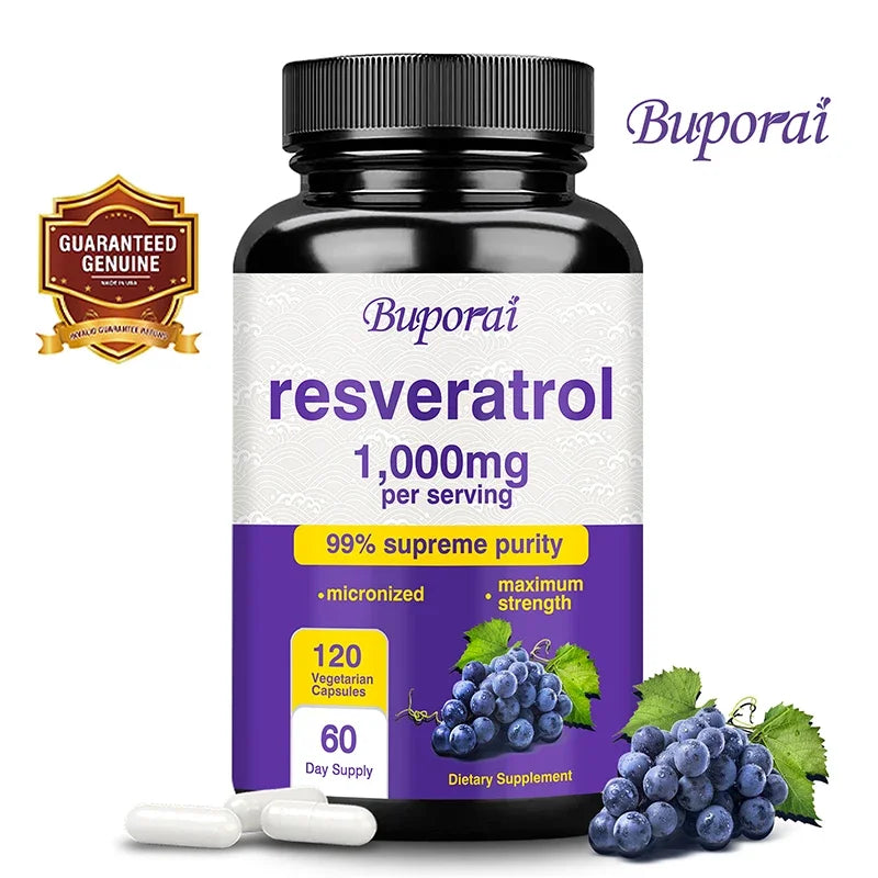 Resveratrol Supplement – Anti-Aging, Heart & Joint Support Capsules