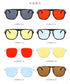 SORVINO Oversized Red Square Rivets Sunglasses Fashion Women Vintage Brand Designer Men Trendy Yellow Sun Glasses Shades UV400 - Evallys.com