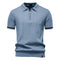 AIOPESON Men's Solid Color Sport Zipper Polo Shirt Athletic Social Polo Shirts for Men Office Slim Fit Polo - Evallys.com