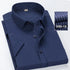 2022 Plus Size 8xL 7XL 6XL Men's Business Short Sleeve Fomal Shirts Man Striped Summer Work Dress Shirt Soft White - Evallys.com