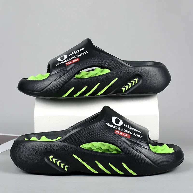 2024 Men’s Massage Slippers – Comfortable EVA Slides for Indoor & Outdoor - Evallys.com