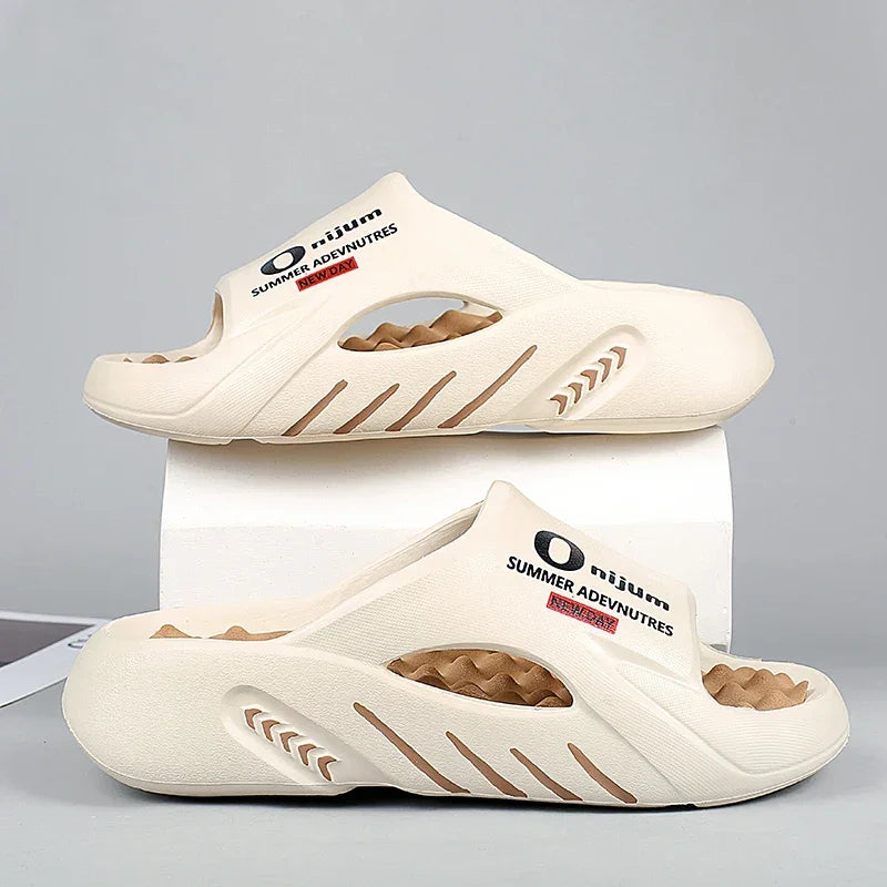 2024 Men’s Massage Slippers – Comfortable EVA Slides for Indoor & Outdoor - Evallys.com