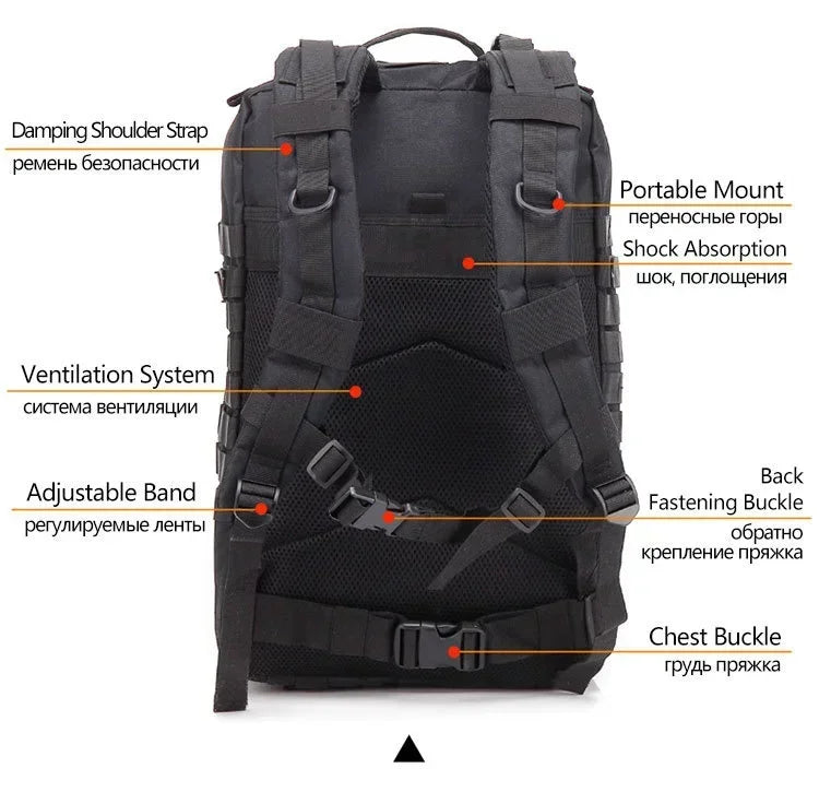 30/50L Tactical Backpack – Outdoor Hiking, Hunting & Survival Gear Bag - Evallys.com
