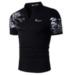 Men's Polo Shirt Golf Shirt Graphic Prints V Neck Outdoor Street Short Sleeves Print Clothing Sports Fashion Streetwear Designer - Evallys.com