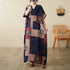 Vintage Cotton Summer Maxi Dress – Harajuku Floral Beachwear - Evallys.com