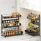 1pc Multi-Tier Spice Rack, Space-Saving Kitchen Countertop Organizer for Seasoning Jar Storage, Adjustable Shelves, Versatile Ki